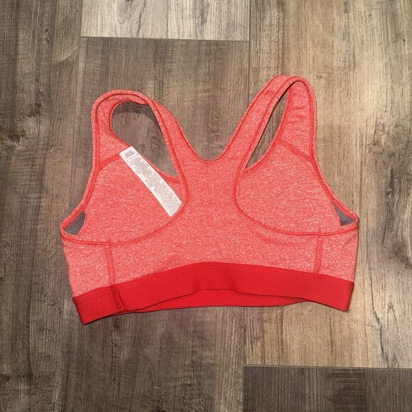 Nike Pro Dri-Fit Racer Back Women's Sports Bra - Red Heather - Size XS - Picture 4 of 4